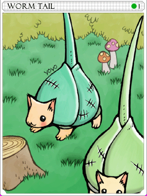 웜테일 카드 illustration