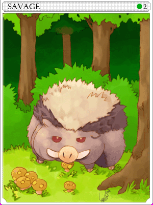 세비지 카드 illustration