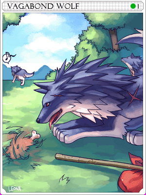 떠돌이늑대 카드 illustration