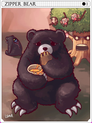 지퍼베어 카드 illustration