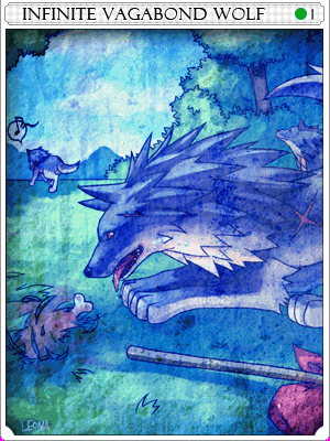 무한의 떠돌이늑대 카드 illustration
