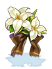 Costume: White Lily with Black Ribbon